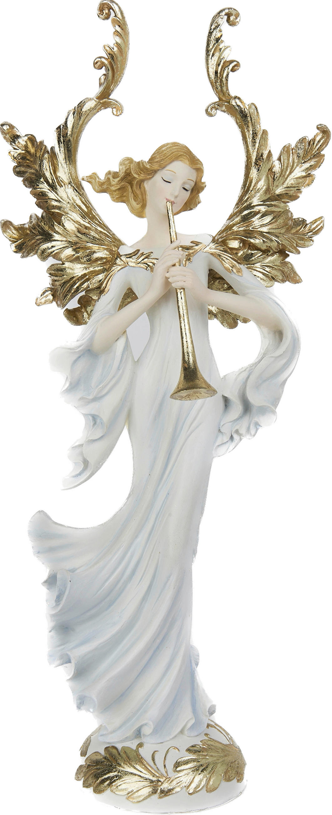 DEKOENGEL  - Goldfarben/Weiß, LIFESTYLE, Kunststoff (21,2/48,8/14,3cm) - X-Mas