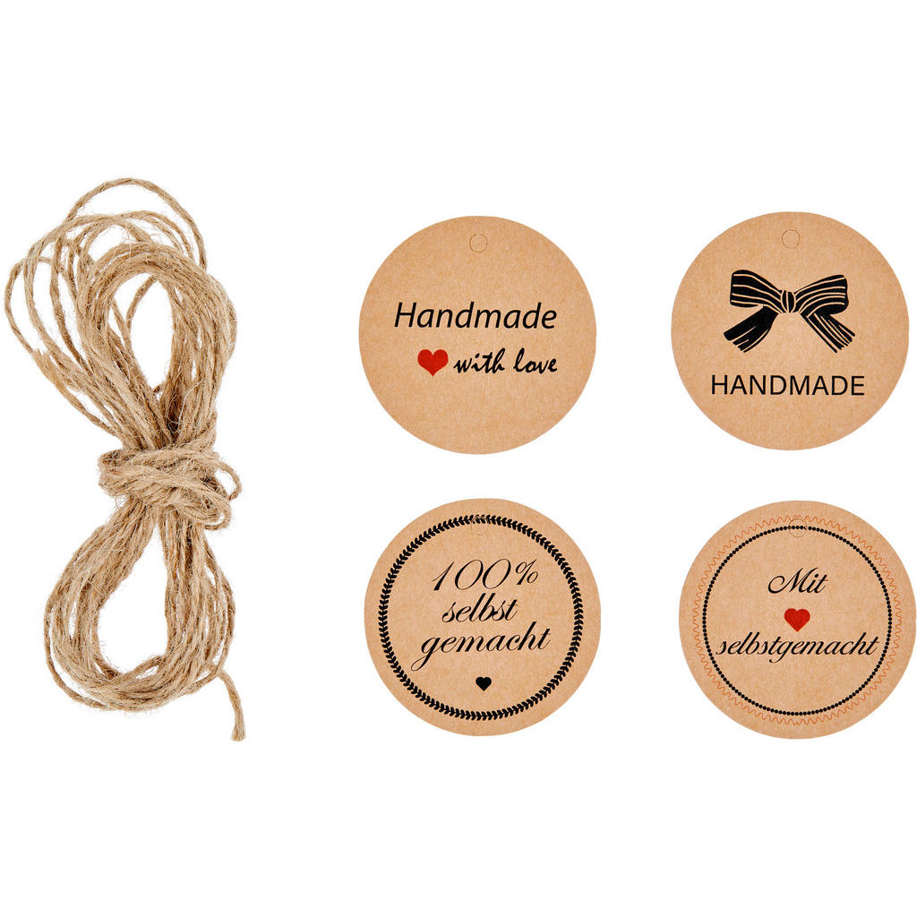 Geschenkanhängerset Aus Papier Niara 9tlg. mit Schnur