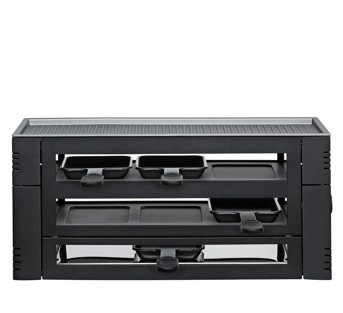 RACLETTE-GRILL PizzaRaclette6  - Schwarz, Basics, Metall (46/16/21.5cm) - Spring