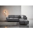 ECKSOFA Dunkelgrau Chenille  - Dunkelgrau/Schwarz, KONVENTIONELL, Textil/Metall (275/257cm) - Carryhome