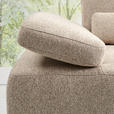 ECKSOFA  in Flachgewebe Hellbraun  314/176 cm  - Hellbraun/Schwarz, Natur, Holz/Textil (314/176cm) - Valnatura