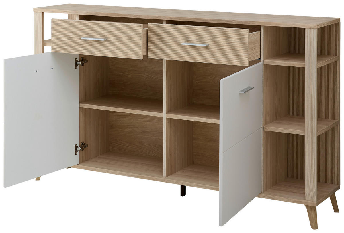 SIDEBOARD  in 180/105/38 cm  - Chromfarben/Kaschmir, KONVENTIONELL, Holzwerkstoff/Metall (180/105/38cm) - Stylife