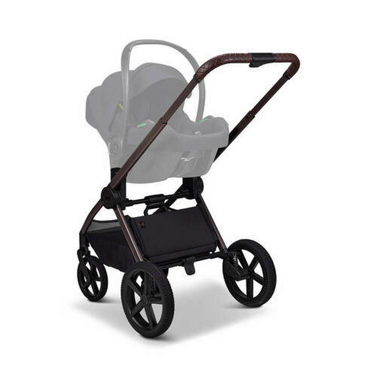 KOMBIKINDERWAGEN Gio Fold ETPU  - Cognac/Braun, Basics, Textil/Metall (120/58/92cm) - Moon Edition