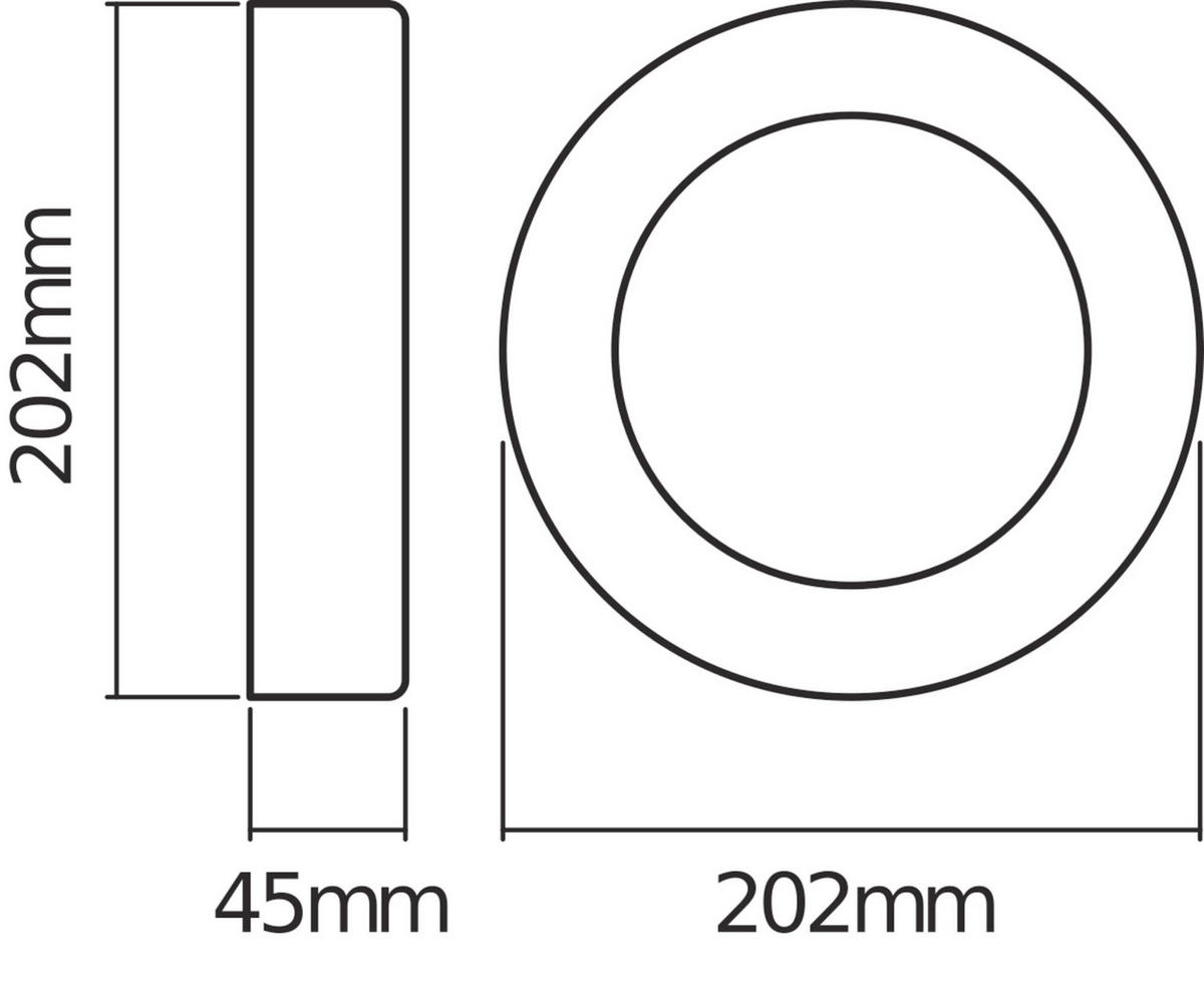 LED-AUßENLEUCHTE 20,2/20,2/4,5 cm   - Dunkelgrau, Basics, Kunststoff/Metall (20,2/20,2/4,5cm) - Osram