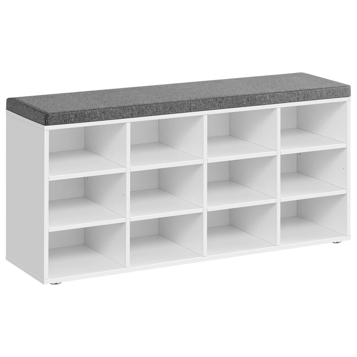 LAVICE S BOTNÍKEM, šedá, bílá,  - šedá/bílá, Trend, kompozitní dřevo (104/48/30,5cm) - MID.YOU