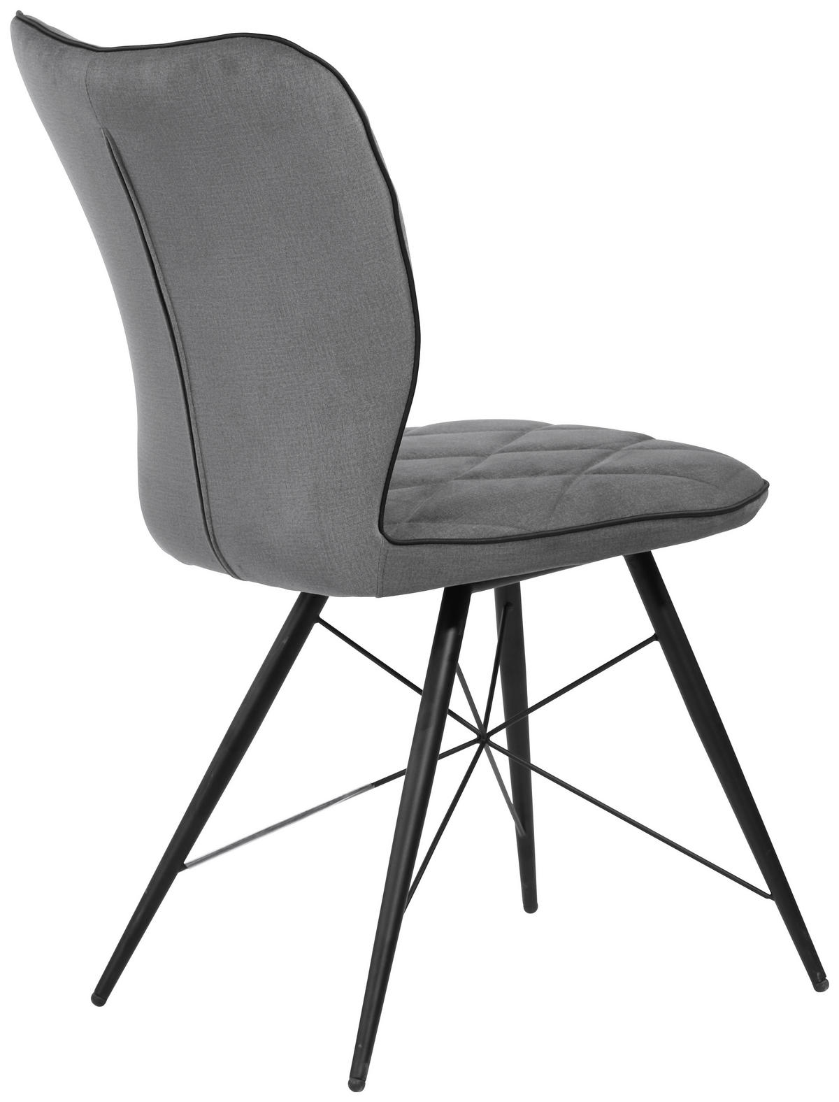 ŽIDLE, šedá - šedá/černá, Design, kov/textil (48/89/62cm) - Hom`in
