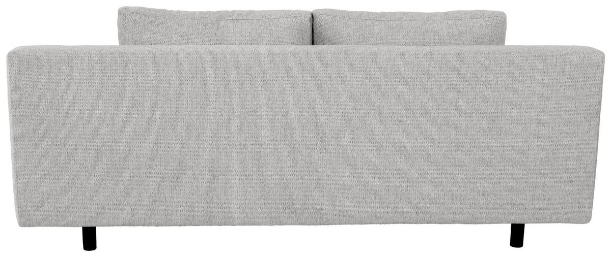 SCHLAFSOFA  mit Webstoff Hellgrau  - Hellgrau/Schwarz, Design, Textil/Metall (197/84/92,5cm) - home24