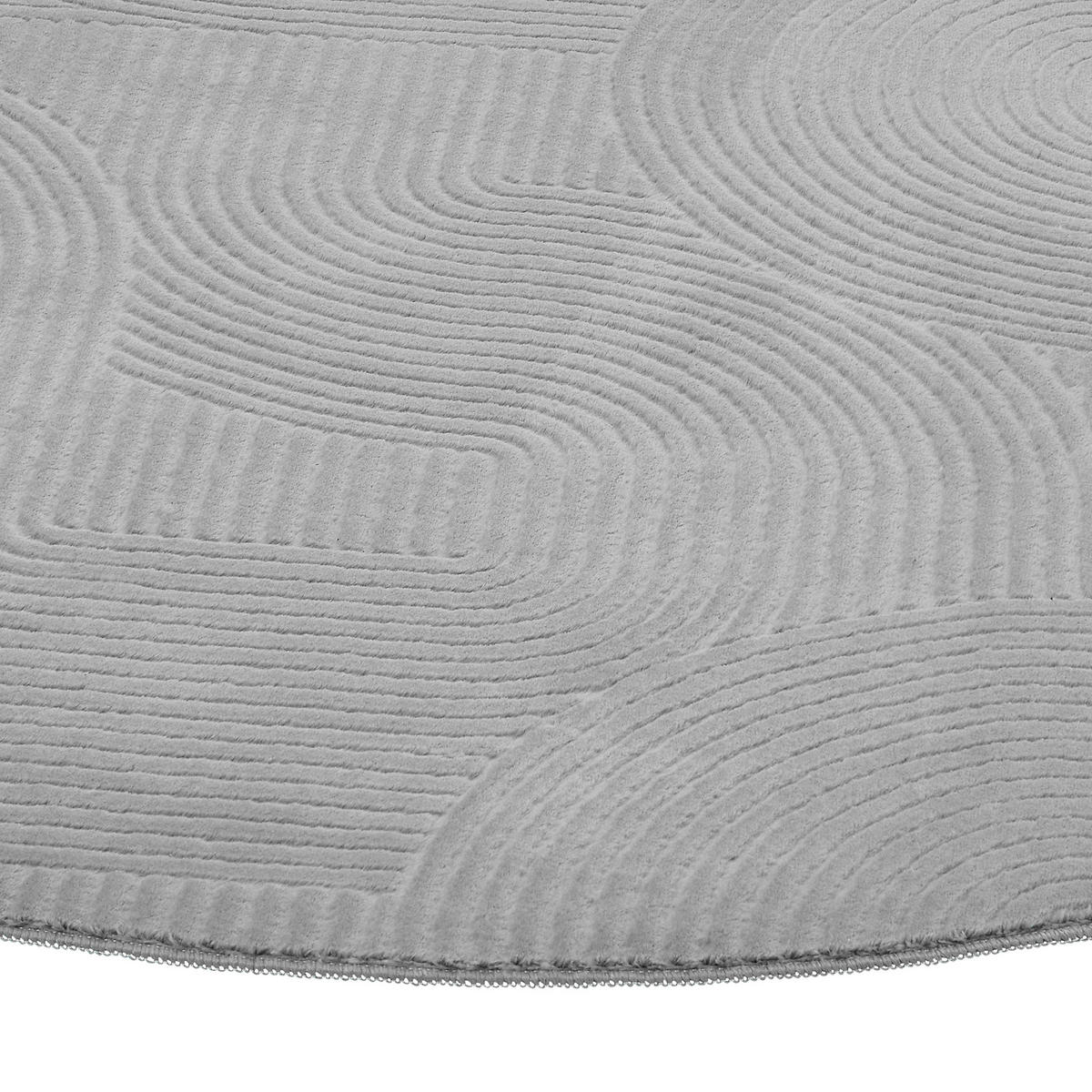 COVOR CU ȚESĂTURĂ PLATĂ Laura  - gri, Design, textil (120cm) - Novel
