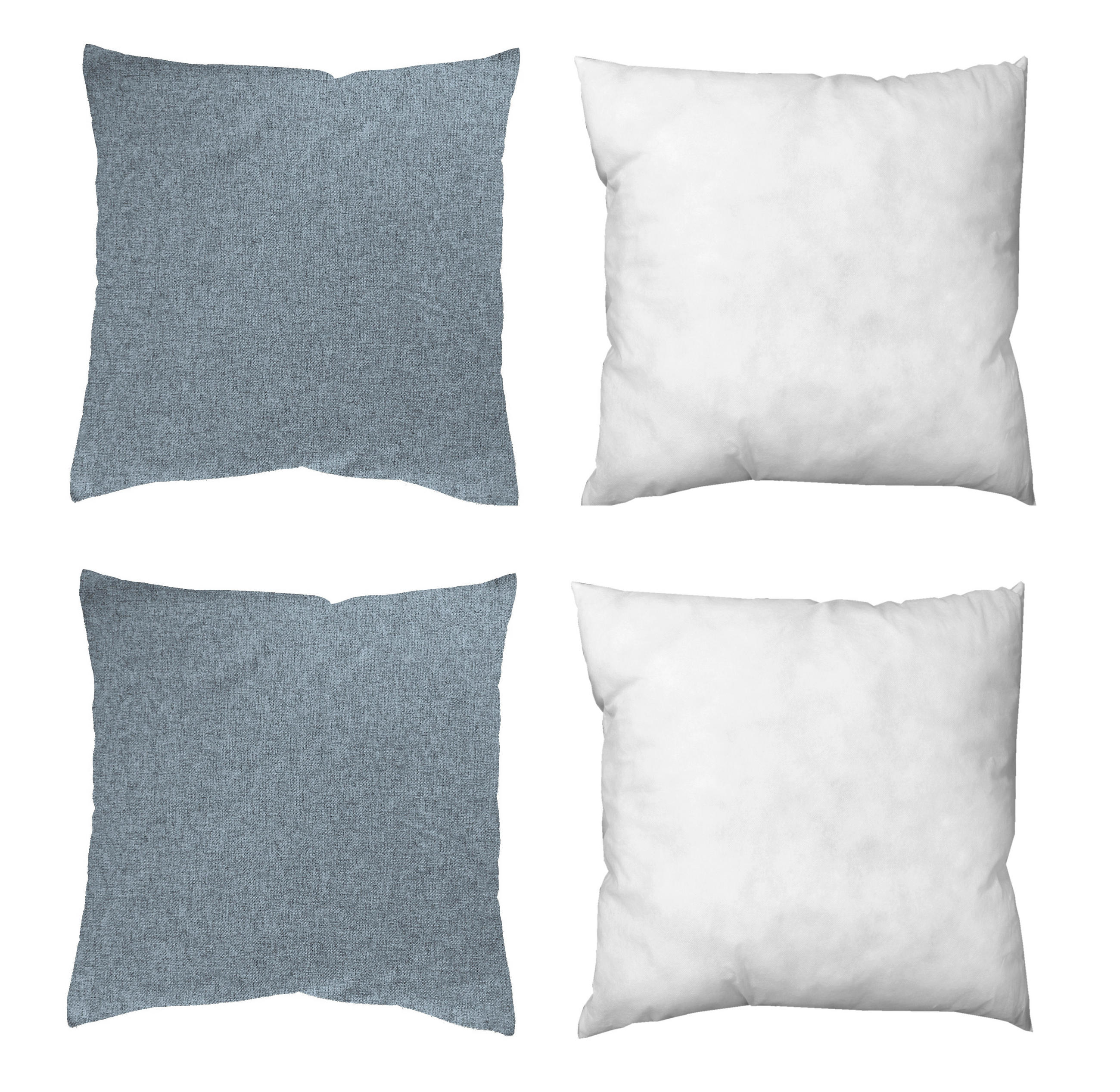ZIERKISSEN  50/50 cm   - Blau, Basics, Textil (50/50cm)