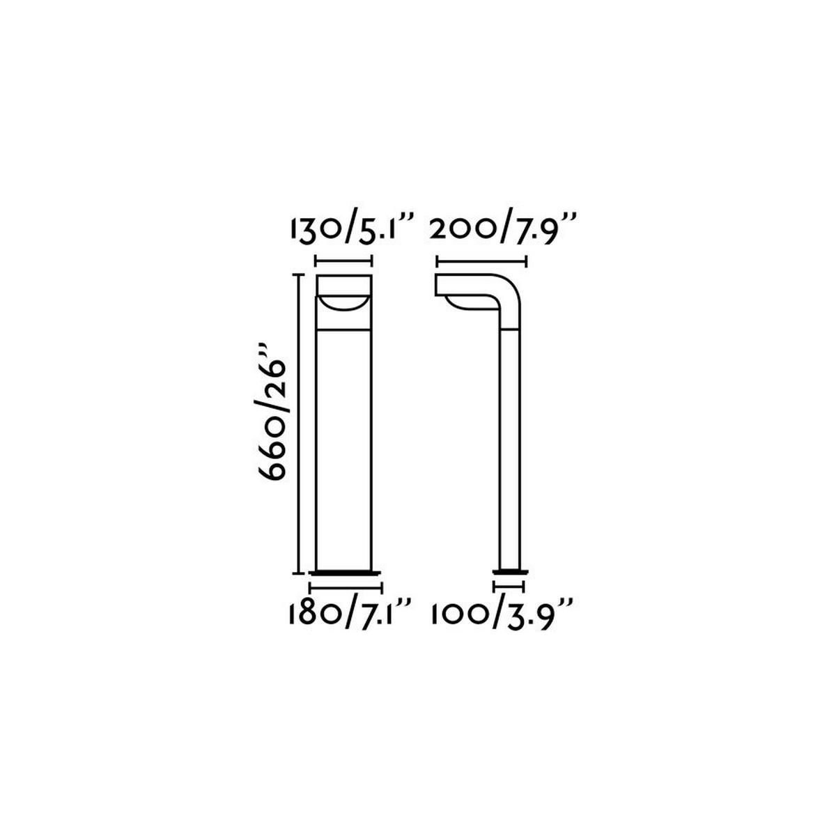 SOCKELLEUCHTE 18/10/66 cm   - Dunkelgrau, Design, Metall (18/10/66cm)