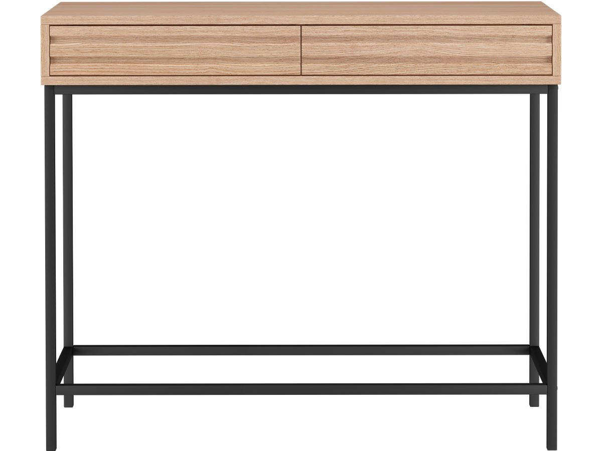 KONSOLE in Holzwerkstoff 90/35/76 cm    - Eichefarben/Schwarz, Design, Holzwerkstoff/Metall (90/35/76cm) - MID.YOU