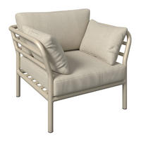 LOUNGESESSEL Sandfarben, Beige Aluminium  - Sandfarben/Beige, Design, Textil/Metall (83/69/93cm) - Amatio