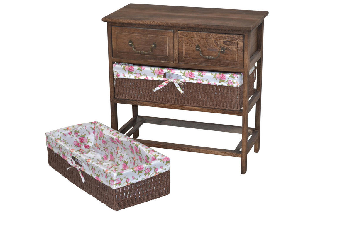 KOMMODE , , 2 Schublade(n)  - Braun, KONVENTIONELL, Holz/Papier (30/60/60cm) - MID.YOU