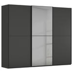 SCHWEBETÜRENSCHRANK  in Graphitfarben, Schwarz  - Schwarz/Graphitfarben, KONVENTIONELL, Glas/Holzwerkstoff (271/223/68cm) - Novel