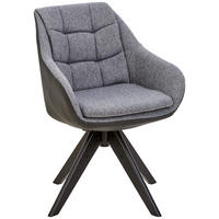 ARMLEHNSTUHL  in Webstoff, Mikrofaser  - Anthrazit/Schwarz, KONVENTIONELL, Holz/Textil (57/83,5/60cm) - Landscape