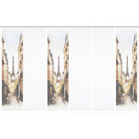 FLÄCHENVORHANG  6 Stück  blickdicht  60/245 cm   - Naturfarben/Weiß, LIFESTYLE, Textil (60/245cm)