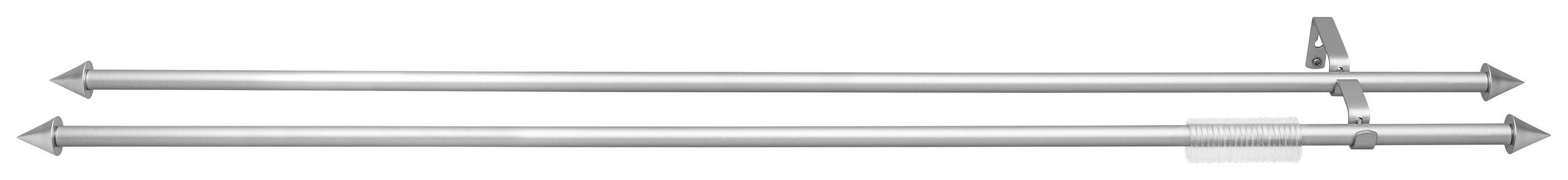 OKRÚHLA TYČ S PRÍSLUŠENSTVOM 130-240 cm - strieborná, Konventionell, kov (130-240cm) - Ondega