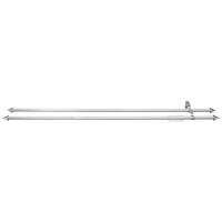 OKRÚHLA TYČ S PRÍSLUŠENSTVOM 130-240 cm - strieborná, Konventionell, kov (130-240cm) - Ondega