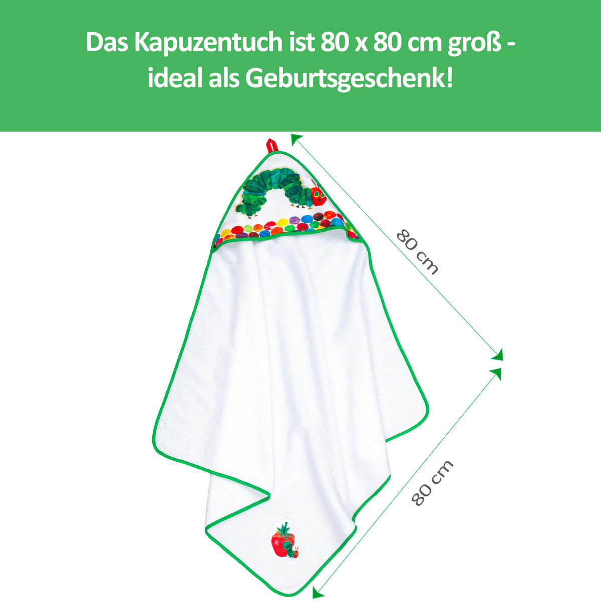 KAPUZENBADETUCH 80/80 cm    - Multicolor/Weiß, Basics, Textil (80/80cm)