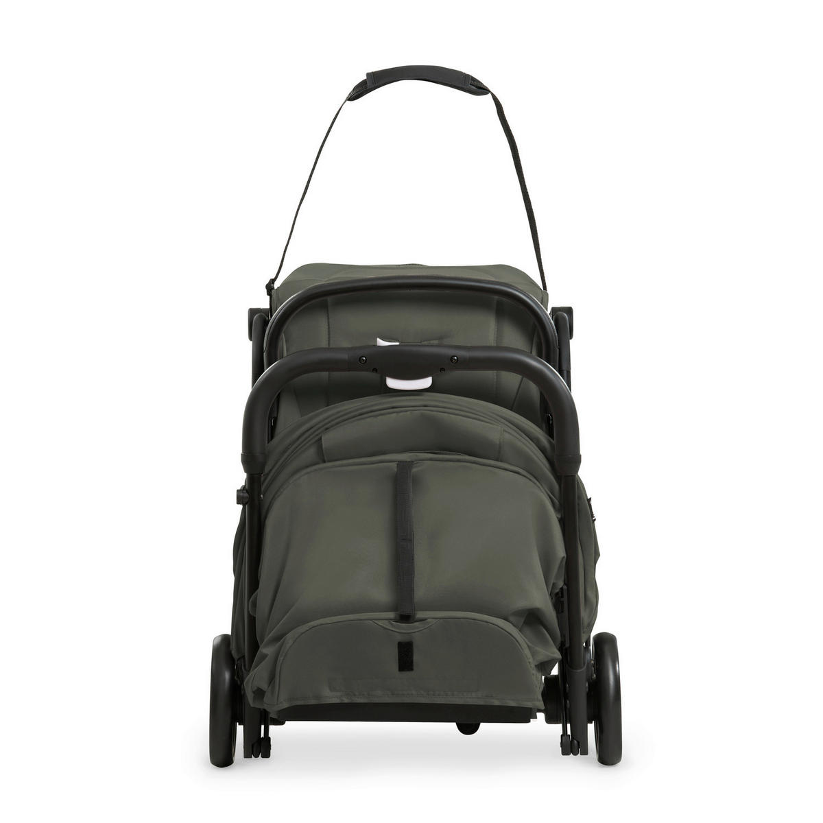 BUGGY Travel N Care  - Schwarz/Olivgrün, Basics, Metall (86/50/104cm) - Hauck