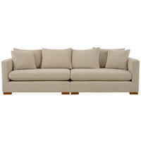 3-SITS SOFFA i flatväv beige  - beige/brun, Klassisk, metall/trä (266/80/113cm) - Carryhome