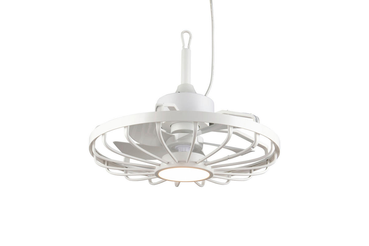 DECKENVENTILATOR - Weiß, Design, Kunststoff/Metall (51/42cm)