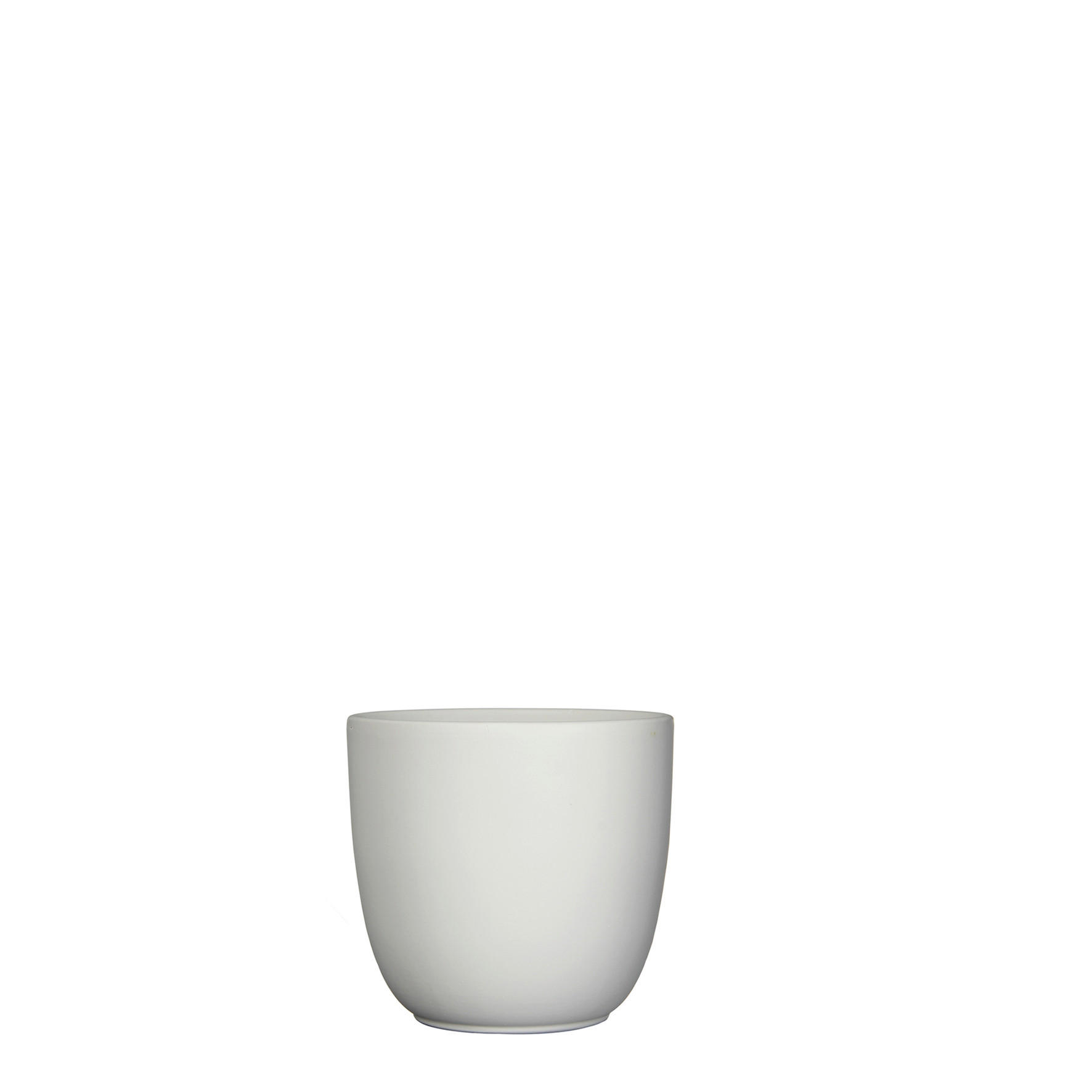 VIRÁGKASPÓ 13,5/13 cm  - fehér, Basics, kerámia (13,5/13cm)