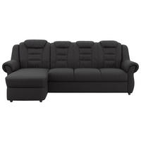 ECKSOFA in Lederlook Schwarz  165/262 cm  - Schwarz, KONVENTIONELL, Kunststoff/Textil (165/262cm) - Livetastic