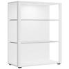 VITRINE in Weiss  - Weiss/Schwarz, Modern, Glas/Holzwerkstoff (70/90/35cm) - MID.YOU