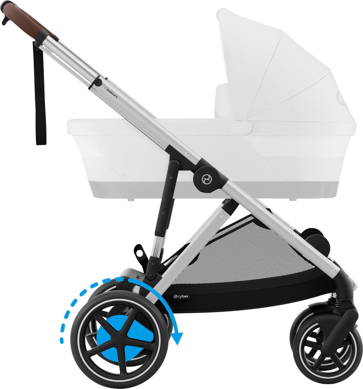 KINDERWAGEN EGAZELLE S  - Silberfarben/Grau, Design, Kunststoff/Metall (94.5/66/100cm) - Cybex