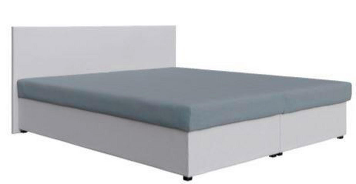 POSTEL, 160/200 cm, šedá - šedá/černá, Konvenční, kompozitní dřevo/textil (160/200cm) - Carryhome