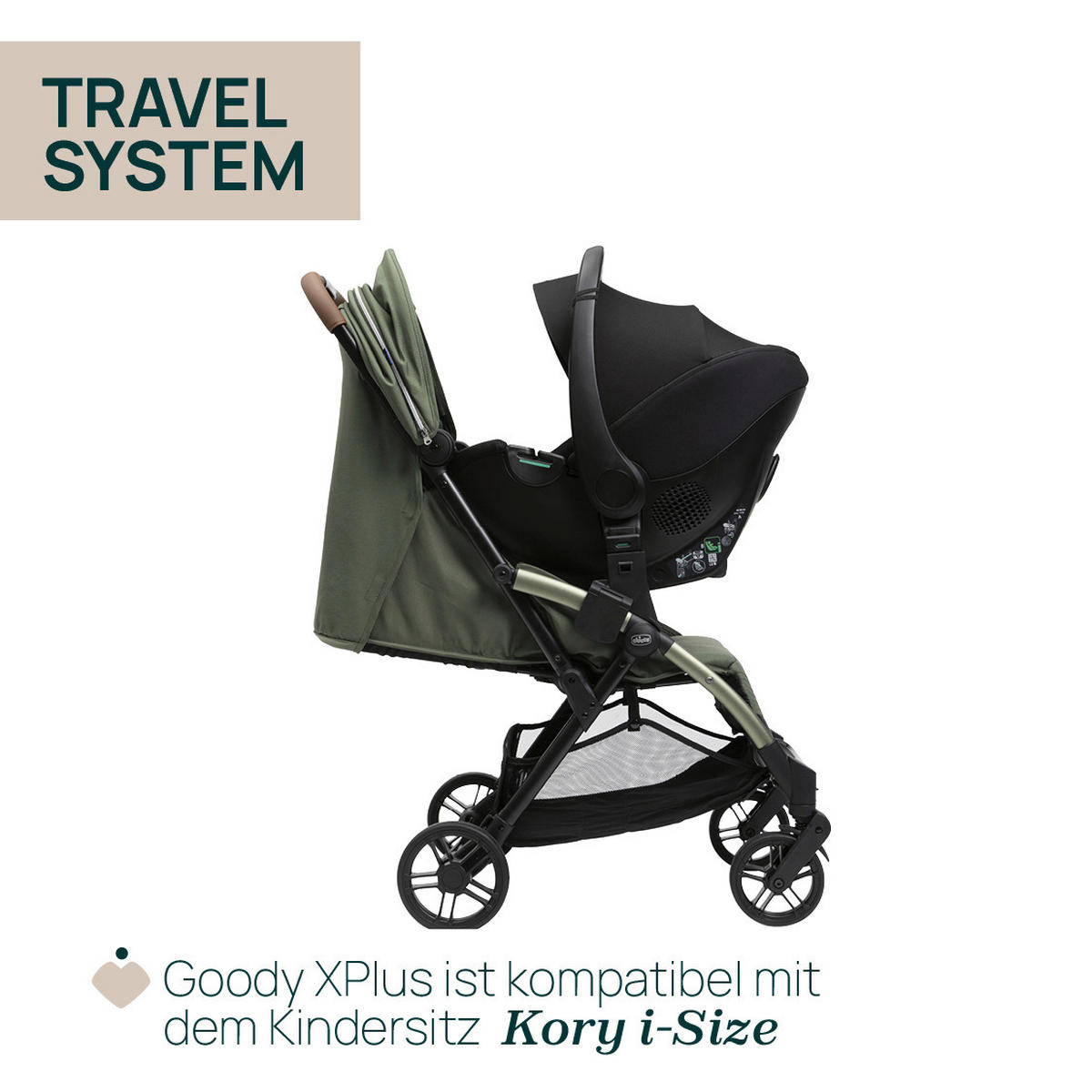 BUGGY GOODY XPLUS  - Grün, Basics, Textil/Metall (47/86/106cm) - Chicco