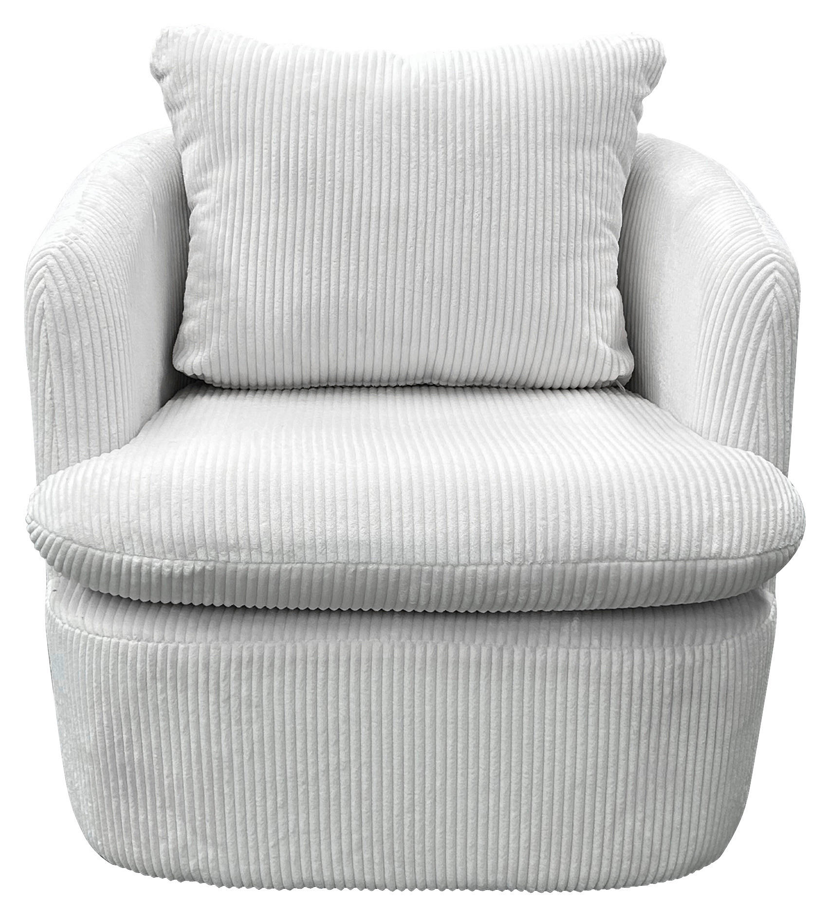 SESSEL in Cord Elfenbein  - Elfenbein, Basics, Textil (72/78/77cm) - MID.YOU