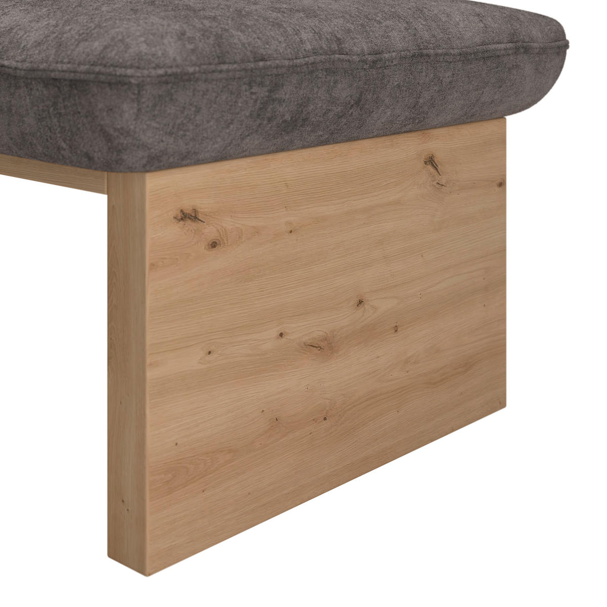 ECKBANK 170/232 cm Webstoff Grau Eiche Sperrholz   - Eichefarben/Grau, KONVENTIONELL, Holz/Textil (170/232cm) - James Wood