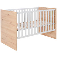 GITTERBETT Leo   70/140 cm  - Eichefarben/Grau, Trend, Holzwerkstoff (70/140cm) - Jimmylee