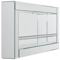 WEINREGAL 120/52/14 cm  - Silberfarben, LIFESTYLE, Glas/Holzwerkstoff (120/52/14cm) - Xora