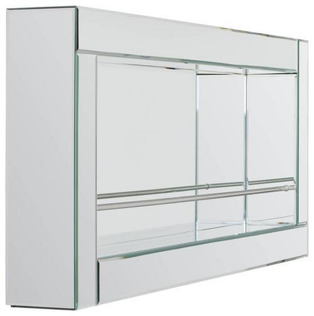 WEINREGAL 120/52/14 cm  - Silberfarben, LIFESTYLE, Glas/Holzwerkstoff (120/52/14cm) - Xora