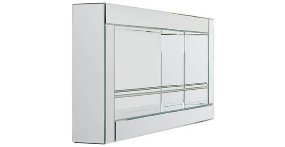 WEINREGAL  - Silberfarben, LIFESTYLE, Glas/Holzwerkstoff (120/52/14cm) - Xora