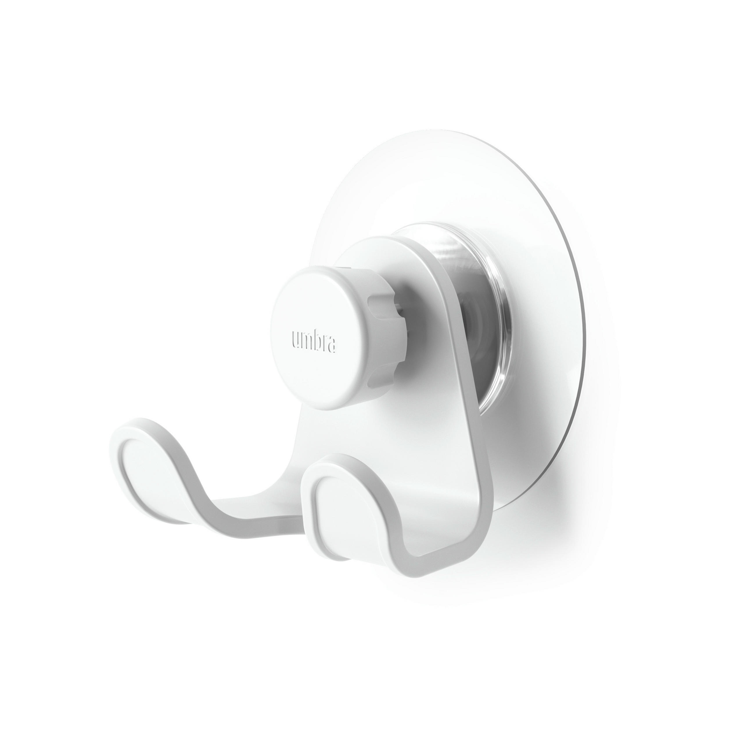 LJEPLJIVE KUKICE  bijela  plastika  FLEX  - bijela, Konvencionalno, plastika (6/8/8cm) - Umbra