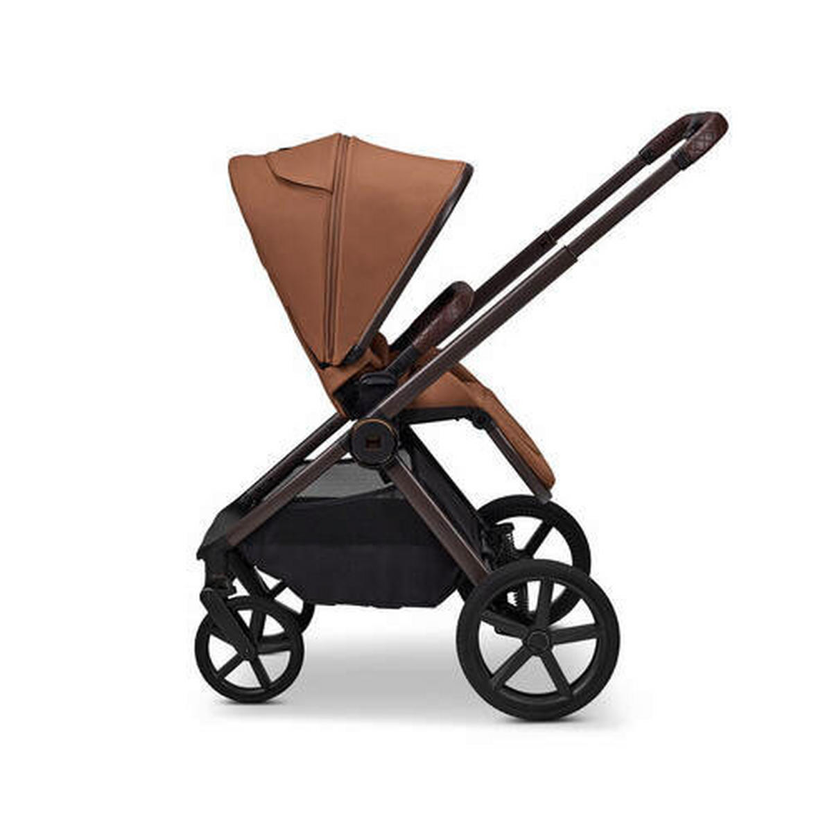 KOMBIKINDERWAGEN Gio Fold ETPU  - Cognac/Braun, Basics, Textil/Metall (120/58/92cm) - Moon Edition