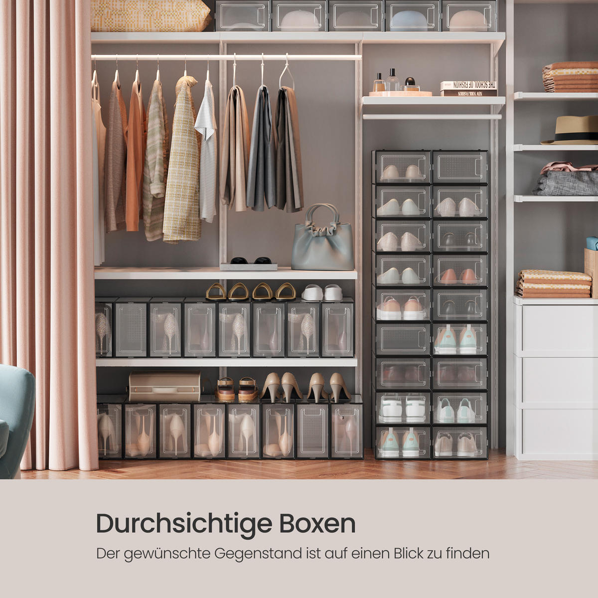 SCHUHBOX - Transparent, Basics, Kunststoff (33,3/14/23cm)