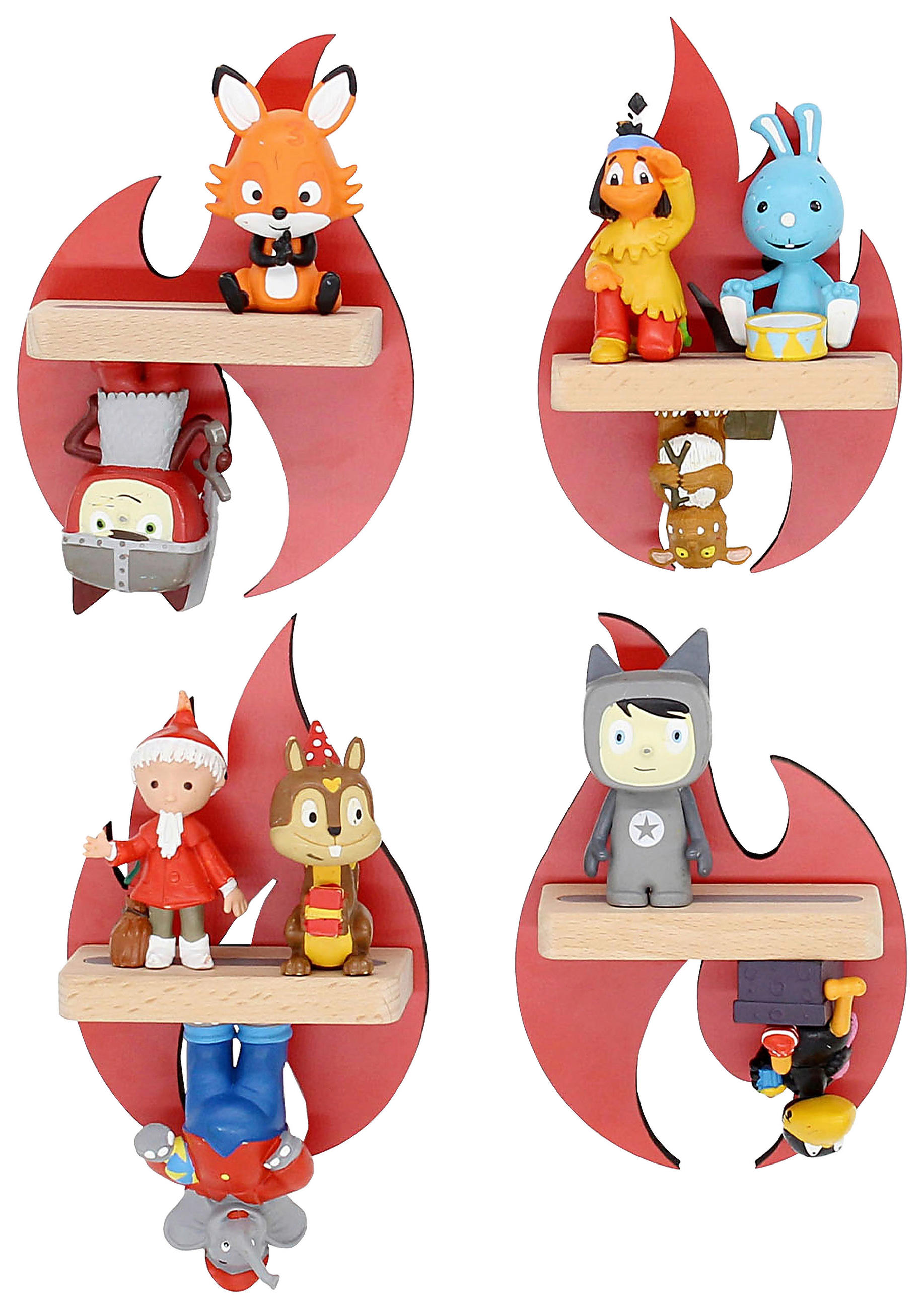 KINDERREGAL  - Rot, Modern, Holzwerkstoff (11/16/5cm) - MID.YOU