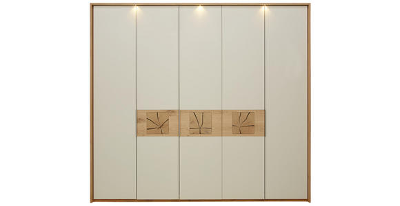DREHTÜRENSCHRANK in Eichefarben, Sandfarben - Sandfarben/Eichefarben, KONVENTIONELL, Holz/Holzwerkstoff (249,6/229,4/59,5cm) - Dieter Knoll