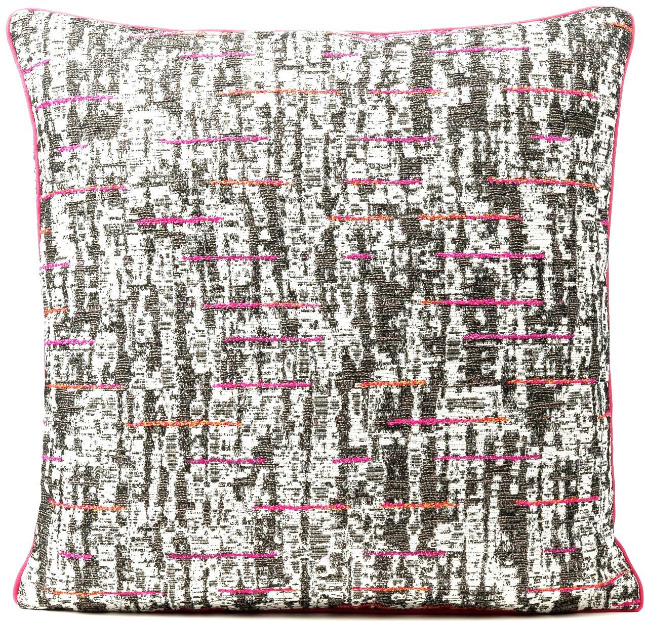 ZIERKISSEN   50/50 cm   - Pink/Schwarz, Basics, Textil (50/50cm) - Novel