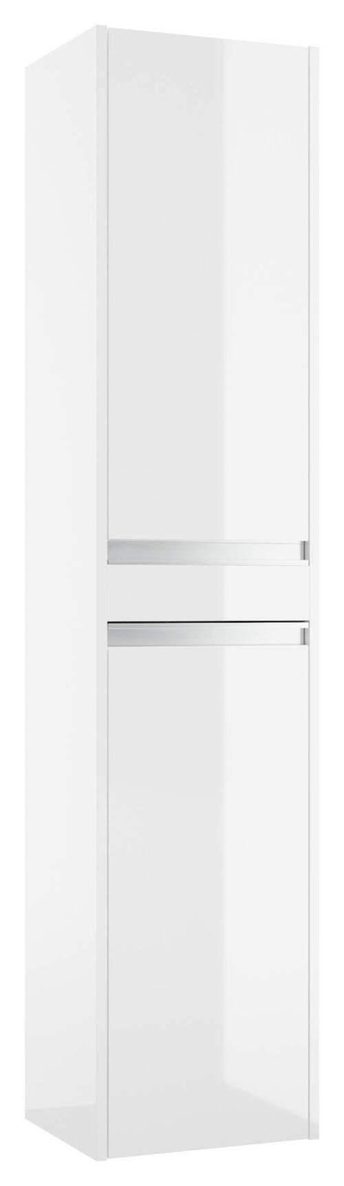 HOCHSCHRANK 35/160/30 cm  - Alufarben/Weiß, Basics, Holzwerkstoff/Metall (35/160/30cm) - MID.YOU