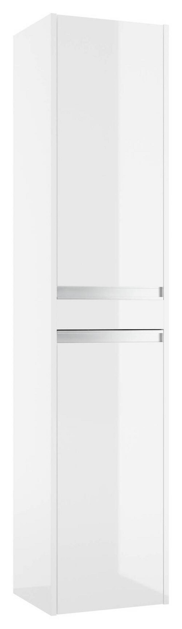 HOCHSCHRANK 35/160/30 cm  - Alufarben/Weiß, Basics, Holzwerkstoff/Metall (35/160/30cm) - MID.YOU