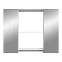 GARDEROBE 3-teilig 232/193/34 cm  - Weiss Hochglanz/Weiss, Design, Holzwerkstoff (232/193/34cm) - Livetastic