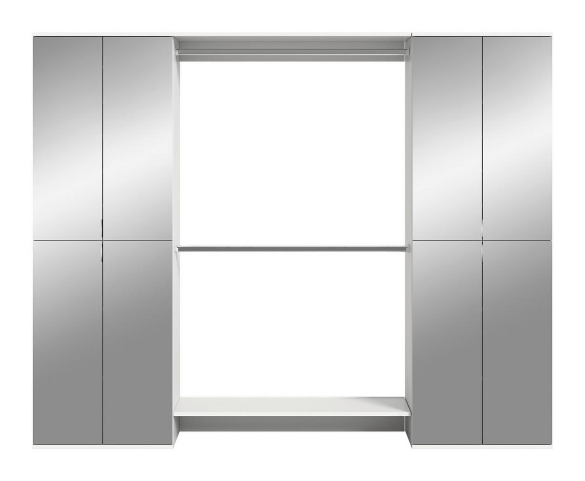 GARDEROBE 3-teilig 232/193/34 cm  - Weiss Hochglanz/Weiss, Design, Holzwerkstoff (232/193/34cm) - Livetastic
