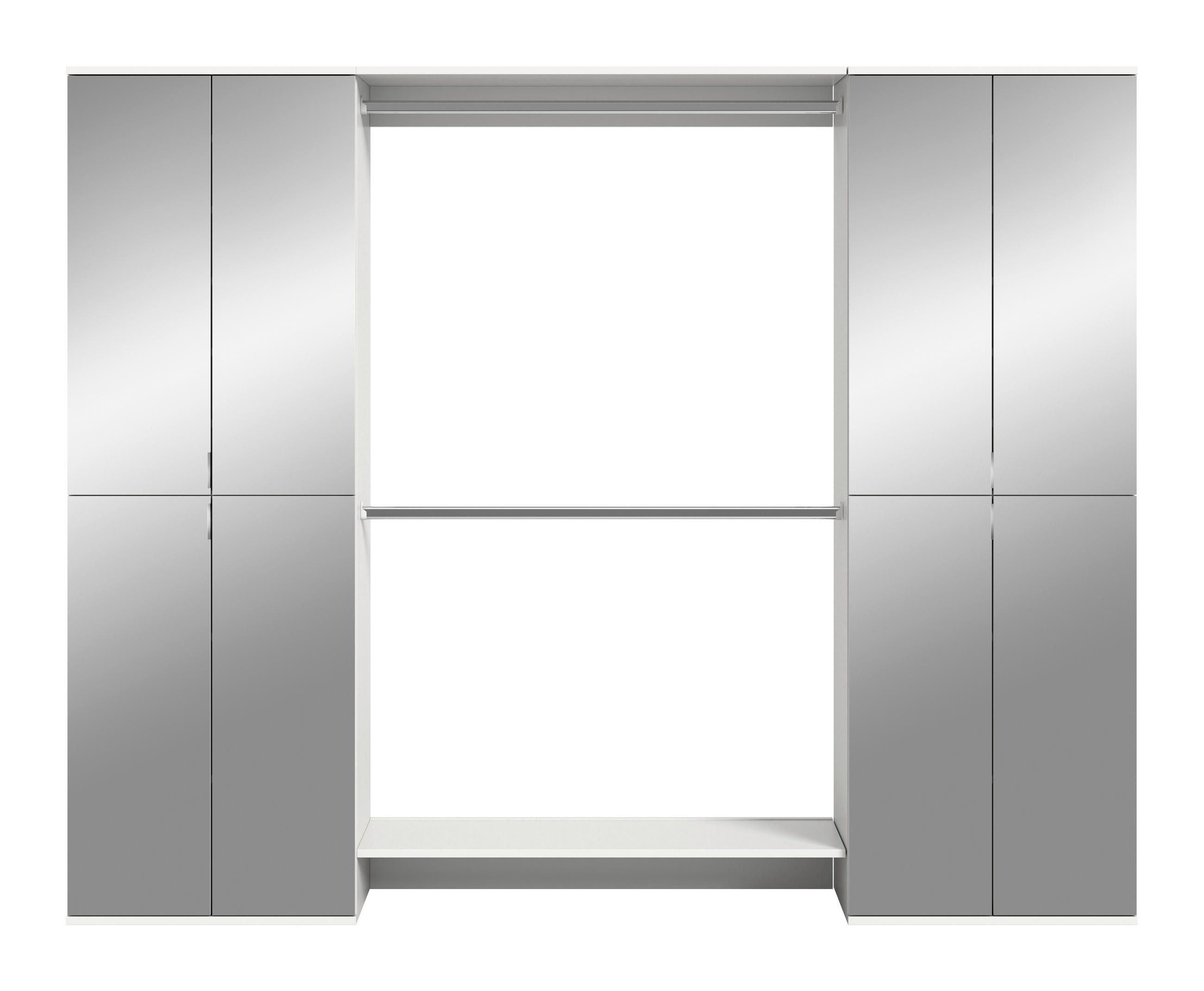 HALLMÖBEL 3 delar i 232/193/34 cm vit, vit högglans 193/232/34 cm