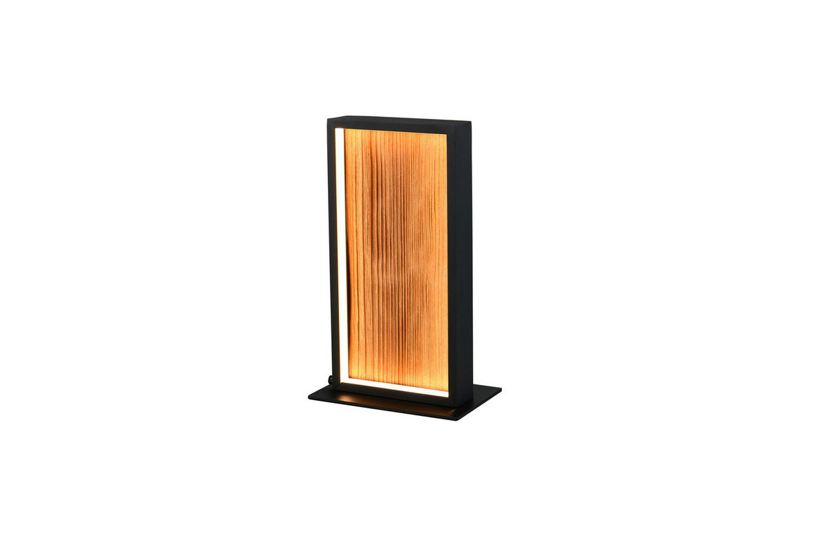LED-TISCHLEUCHTE KALEA 16/12/30 cm   - Schwarz, Natur, Metall (16/12/30cm) - Trio Leuchten